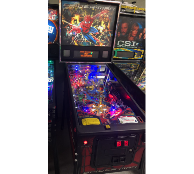 STERN SPIDER MAN RED Pinball Machine Game For Sale FULL LED COIN 
